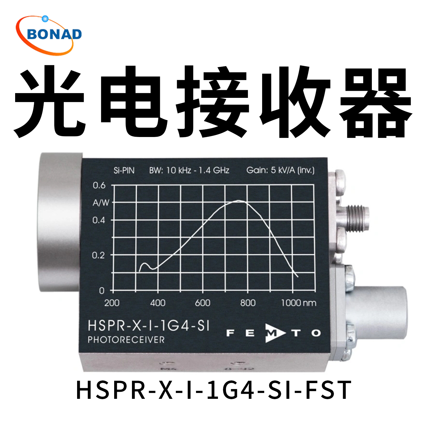 HSPR-X-I-1G4-SI-FST可變增益1.4GHz光電接收器德國FEMT